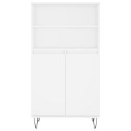 Висок шкаф, бял, 60x36x110 см, инженерно дърво