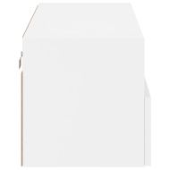 Стенен ТВ шкаф, бял, 80x30x30 см, инженерно дърво