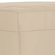 Комплект дивани от 3 части с възглавници кремав плат микрофибър