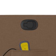 Изправящ масажен реклайнер стол, кафяв, текстил