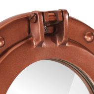 Огледало за стена с илюминатор Ø38 см алуминий и стъкло