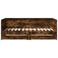 Дневно легло с чекмеджета, без матрак, опушен дъб, 90x200 см