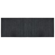 Килим, правоъгълен, сив, 70x200 см, бамбук