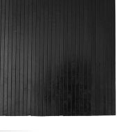 Килим, правоъгълен, черен, 80x200 см, бамбук