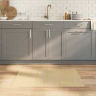 Килим, правоъгълен, светъл натурален, 70x100 см, бамбук