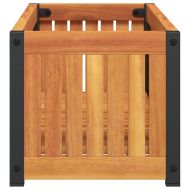 Градинска кашпа 80x30x27,5 см масивна акация и стомана