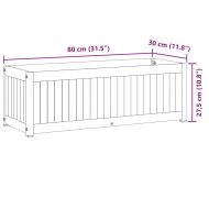 Градинска кашпа 80x30x27,5 см масивна акация и стомана