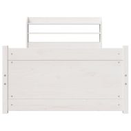 Рамка за легло с табла без матрак, бяла, 90x190 см