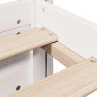 Рамка за легло с табла без матрак, бяла, 90x190 см