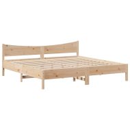 Рамка за легло с табла, 200x200 см, бор масив