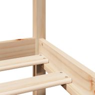 Рамка за легло с табла, 200x200 см, бор масив