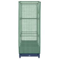 Повдигнато легло с оранжерия калъф, ратанов вид, 80x40x123 см