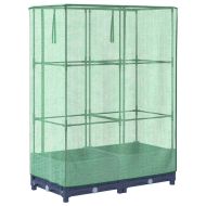 Повдигнато легло с оранжерия калъф, ратанов вид, 80x40x123 см