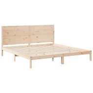 Рамка за легло без матрак, 180x210 см, масивна дървесина