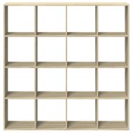 Библиотека, дъб сонома, 137,5x29x137,5 см, инженерно дърво