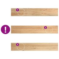 Прозоречни первази, 2 бр, 120x20x2 см, необработен масивен дъб