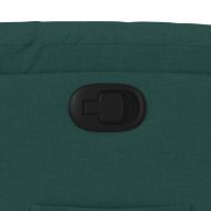 Изправящ реклайнер стол, тъмнозелен, текстил