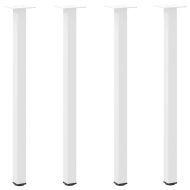 Крака за конзолна маса, 4 бр., бели, 72-74 см, стомана