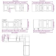 Комплект кухненски шкафове от 11 части Porto, инженерно дърво