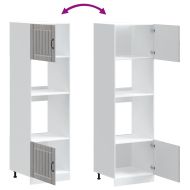 Шкафове за фурна 2 бр Kalmar, сив сонома, инженерна дървесина