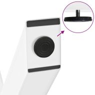 Крака за масичка за кафе, X-образни, 2 бр., бели, 30 x (30-31) см, стомана