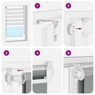 Зеброва щора 115x150 см Ширина на плата 110,9 см полиестер