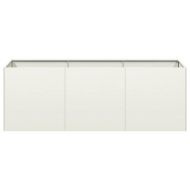 Кашпа, бяла, 120x40x40 см, студеновалцувана стомана