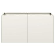 Кашпа, бяла, 80x40x40 см, студеновалцувана стомана