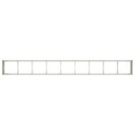 Кашпа, бяла, 360x40x40 см, студеновалцувана стомана