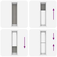Плисирана щора Антрацит 45x200 cm Ширина на плата 44,4 cm