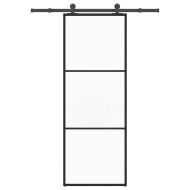 Плъзгаща се врата с обков 76x205 см ESG стъкло и алуминий