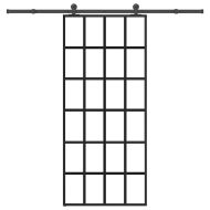 Плъзгаща се врата с обков 90x205 см ESG стъкло и алуминий