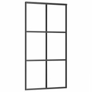 Плъзгаща се врата с механизъм 102x205 см ESG стъкло и алуминий