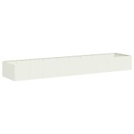 Кашпа, бяла, 360x80x40 см, стомана