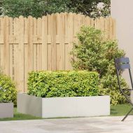 Кашпа, бяла, 100x100x30 см, стомана