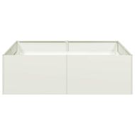 Кашпа, бяла, 100x100x30 см, стомана