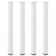 Крака за бар маса, 4 бр., бели, 110-112 см, стомана