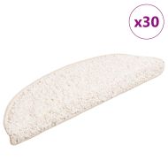 Изтривалки за стълби, 30 бр., 56x17x3 см, бели, полукръгли