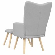 Релаксиращ стол с табуретка за крака Cloud Grey Fabric