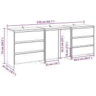 3 броя бюфет Artisan Oak Engineered Wood