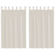 Пердета от воал с горна част, 2 бр, кремаво