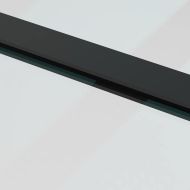 Плъзгаща се врата с обков черна 90x205 см ESG стъкло