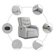 Recliner Chair Cloud Grey Fabric
