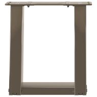 Крака за масичка за кафе, U-образни, 2 бр., естествена стомана, 30 x (30-31) см, стомана