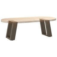 Крака за масичка за кафе, U-образни, 2 бр., естествена стомана, 30 x (30-31) см, стомана