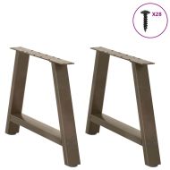 Крака за масичка за кафе, А-образни, 2 бр., 70 x (42-43) см, стомана