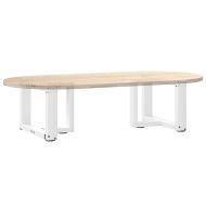 Крака за масичка за кафе, Т-образни, 2 бр., бели, 40x25x(30-31) см, стомана