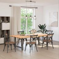 Крака за трапезна маса, антрацит, 2 бр., 100 x (72-73) см, стомана