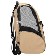 Количка за домашни любимци 3 в 1, дизайн, пясъчен цвят, 48x32x(57-106) см, оксфордски плат