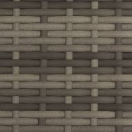 Двоен шезлонг със сенник и възглавници, сив, полиратан